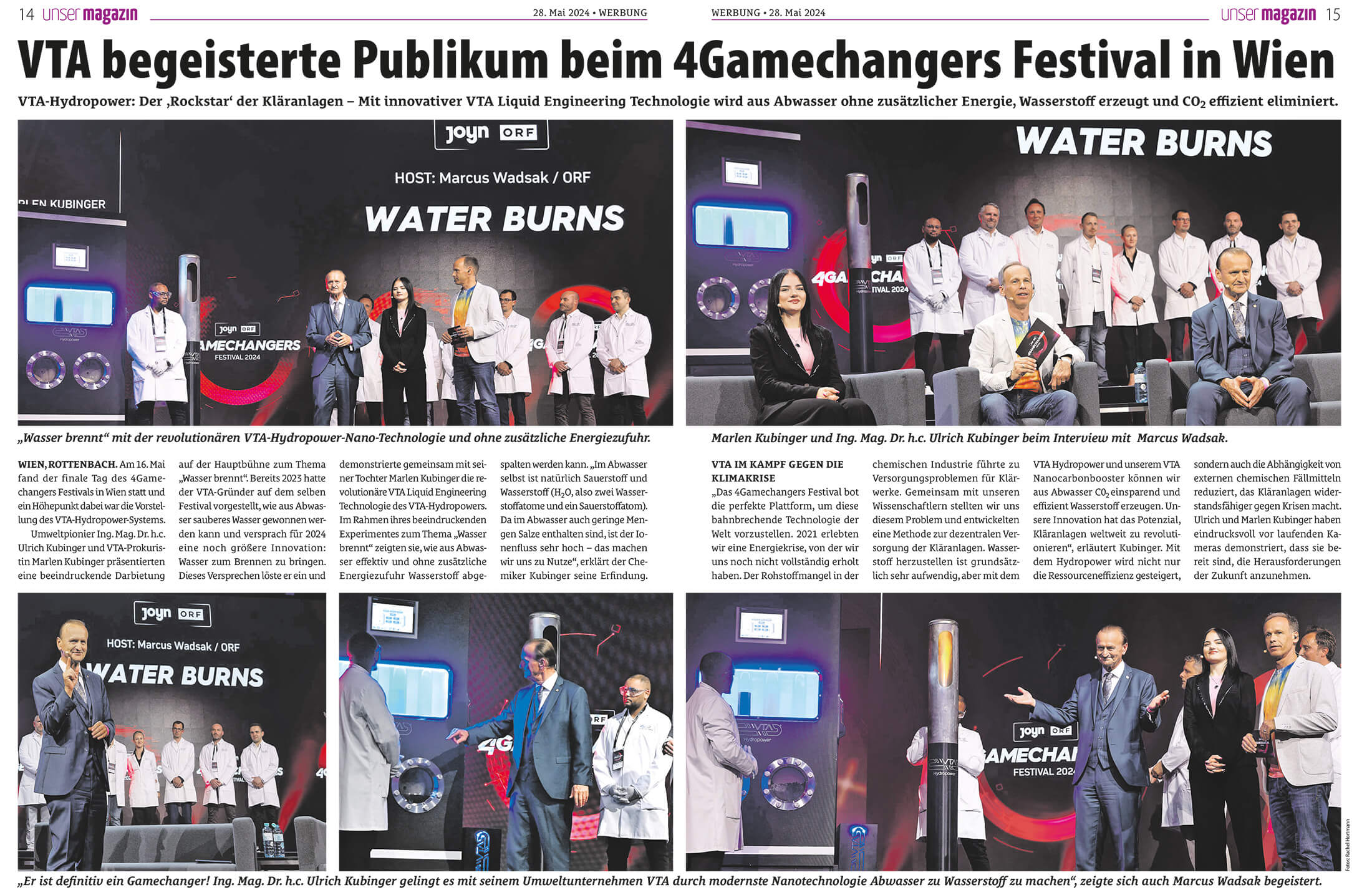 VTA-Hydropower-Technologie auf dem 4Gamechangers Festival in Wien