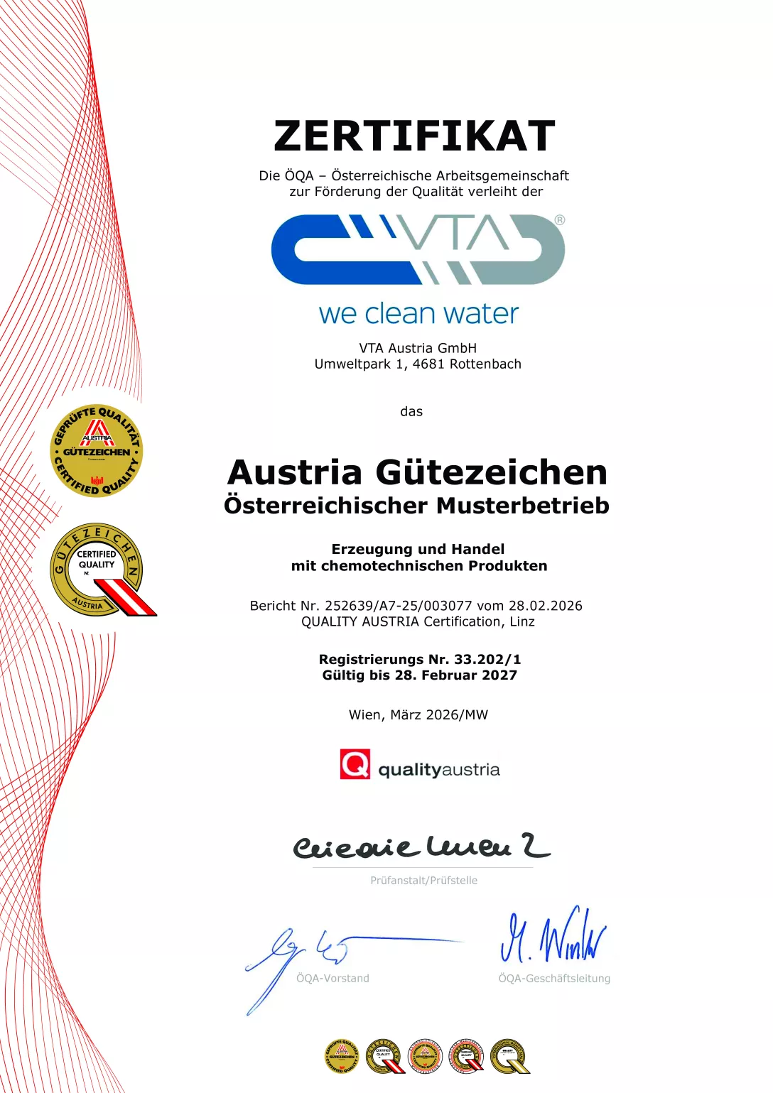 Austria Gütezeichen